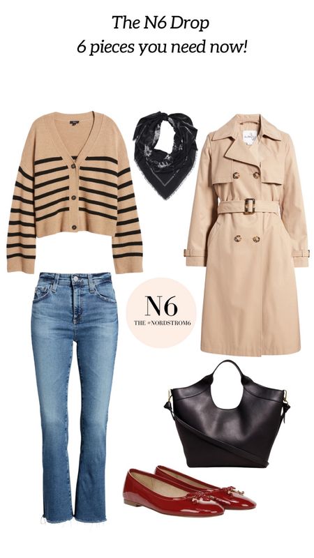 6 French inspired pieces that are perfect for your fall wardrobe. 
1. Ag Farrah
2. Sam Edelman trench
3. Rails stripe cardigan
4. Madewell tote
5. Allsaints scarf
6. Sam Edelman ballet flat 

#LTKunder100 #LTKover40 #LTKFind