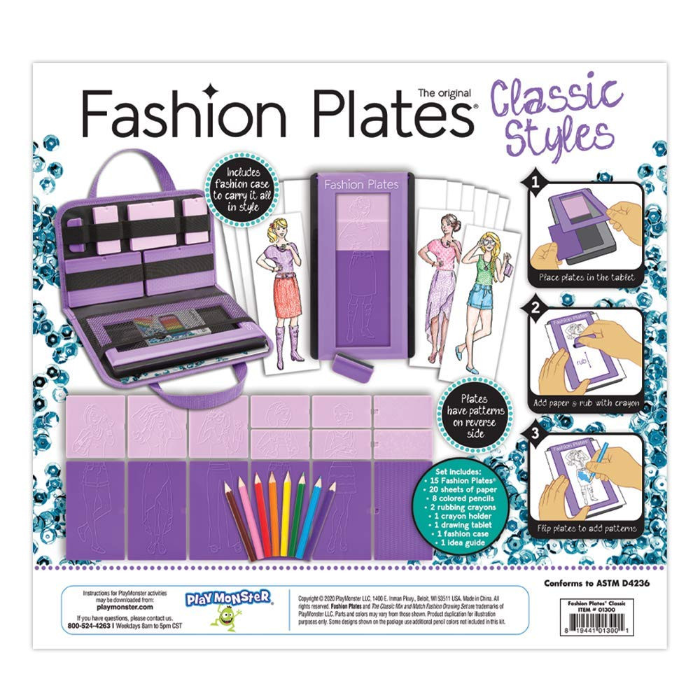 Fashion Plates Classic – Girls Fashion, Mix-and-Match Drawing Kit, Arts and Crafts, Coloring, A... | Amazon (US)