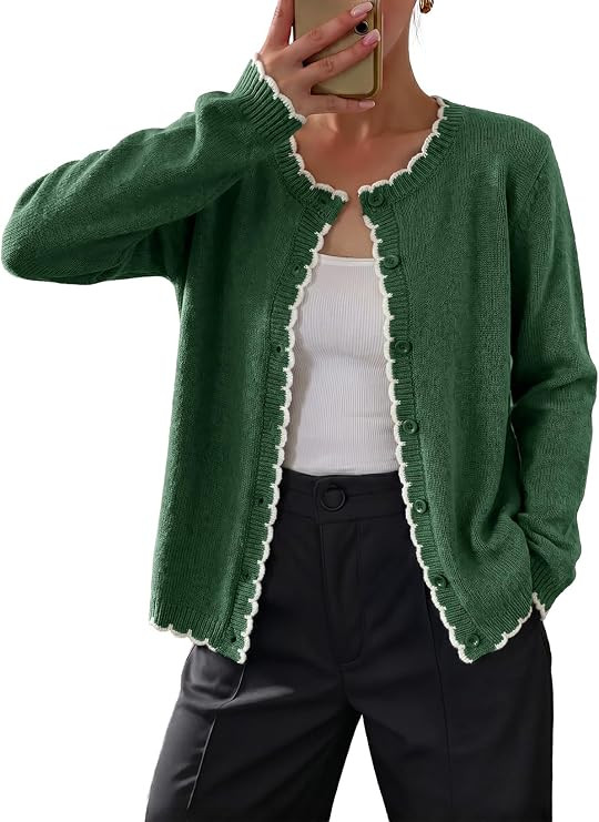 Dokotoo Cardigan Sweaters for Women Fall Fashion Clothes Outfits | Open Front Cardigan, Business ... | Amazon (US)