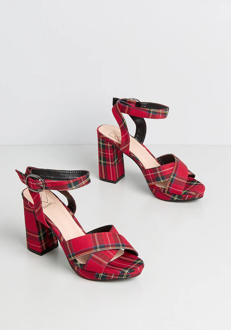 Stomping Plaid Platform Heel | ModCloth