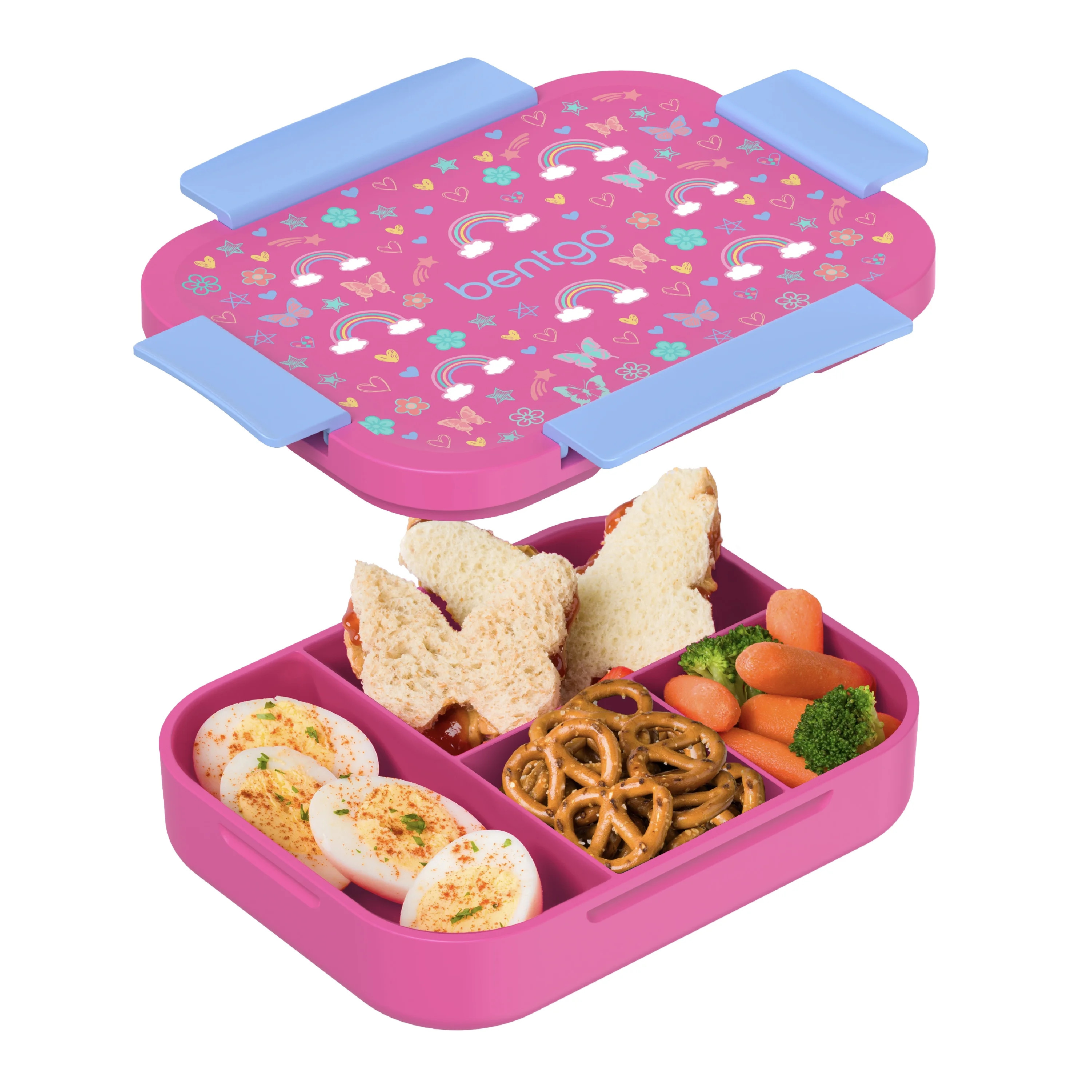 Bentgo Kids Snap & Go Leak-Proof Lunch Box - Rainbows and Butterflies | Walmart (US)