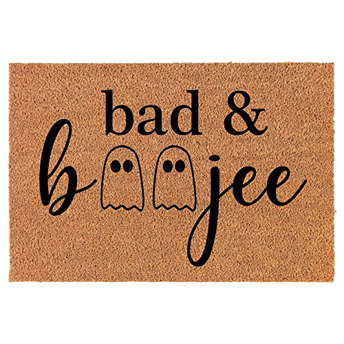 Welcome Doormat Natural Coco Coir Door Mat Bad & Boojee Ghosts Funny Halloween (30" x 18") | Walmart (US)