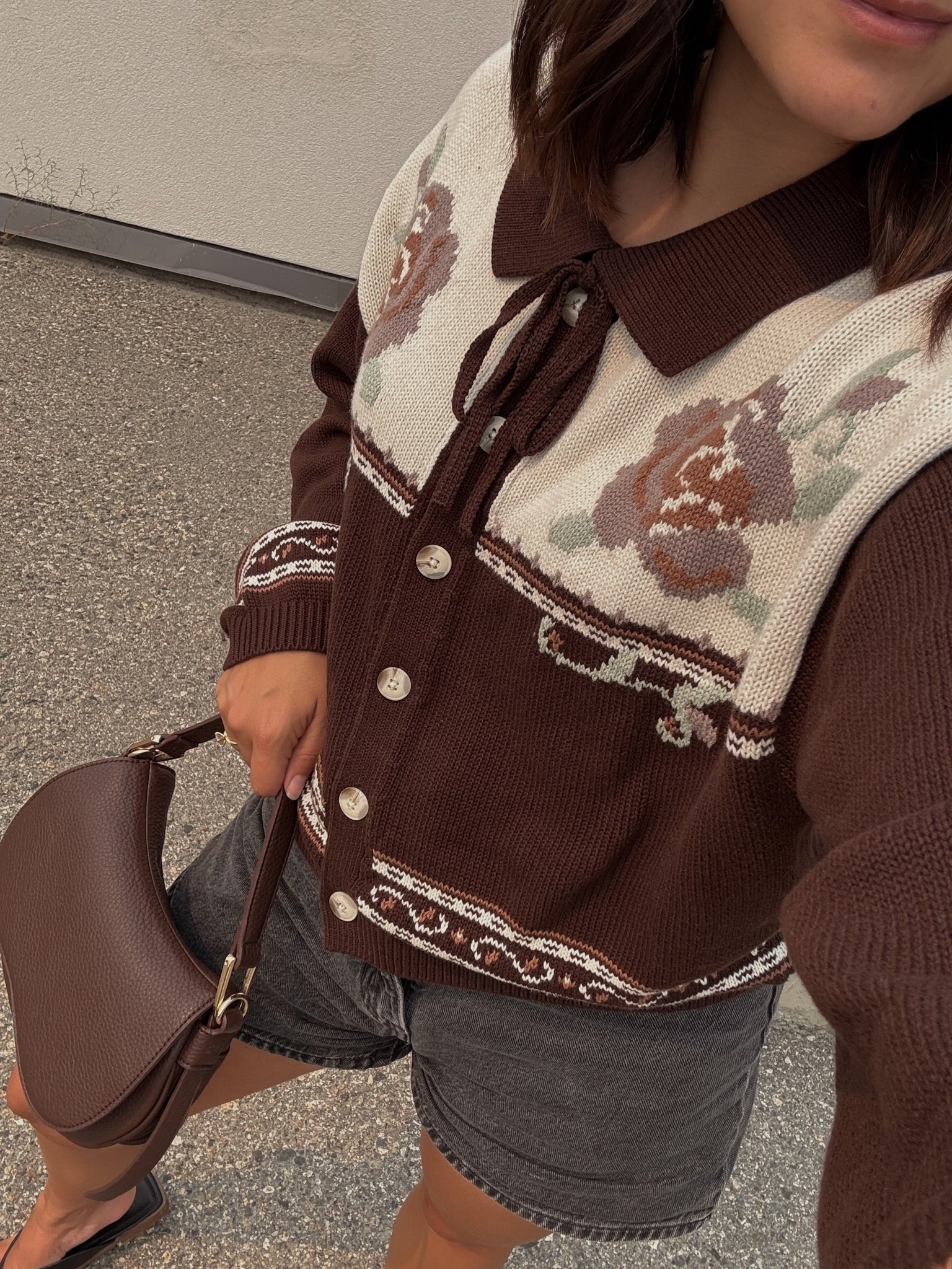 OOTD: Paired this fun sweater with some black denim shorts. I love the collar detail and print on this sweater!

#LTKcanada #LTKfall #LTKstyletip