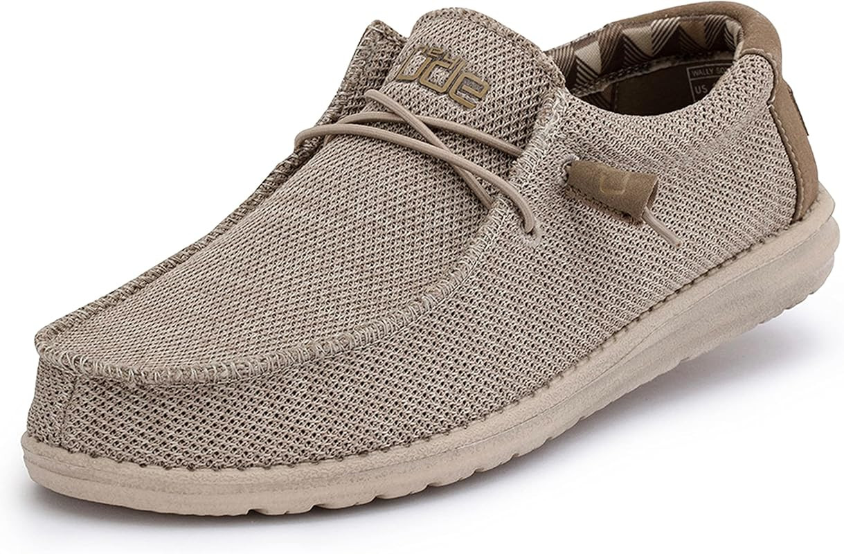 Hey Dude Men's Wally Sox Onyx Multiple Colors | Men’s Shoes | Men's Lace Up Loafers | Comfortable &  | Amazon (US)