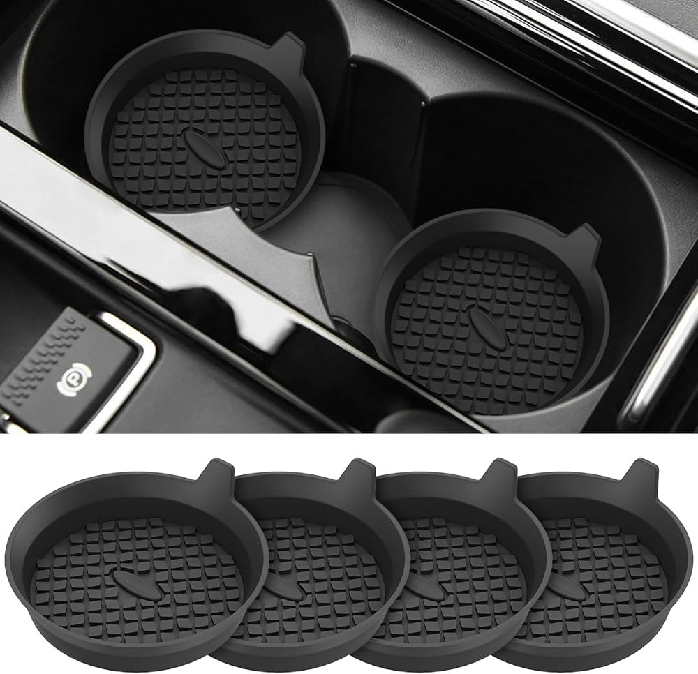 ME.FAN Car Coasters [4 Pack] Silicone Car Cup Coasters/Cup Mats - Universal Non-Slip Recessed Car... | Amazon (US)