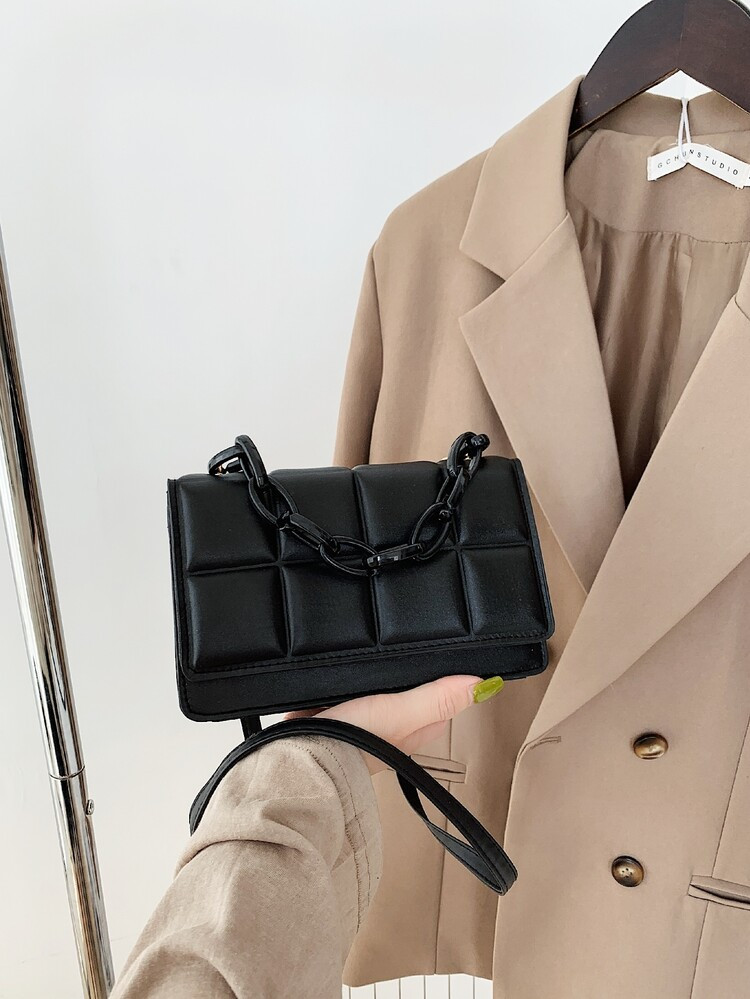 Mini Textured Satchel Bag | SHEIN