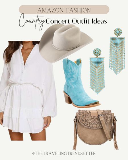 Amazon fashion country concert outfit ideas - Easter dress - country music festival outfit - white dress - spring dress - wedding - bridal
Shower - bachelorette / boots - turquoise - cowboy hat 

#LTKFestival #LTKSeasonal #LTKstyletip