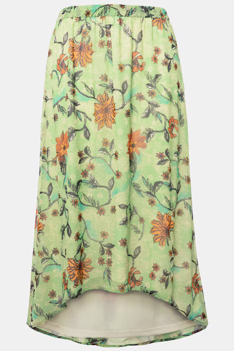 Layered Floral Chiffon Skirt | Ulla Popken - US