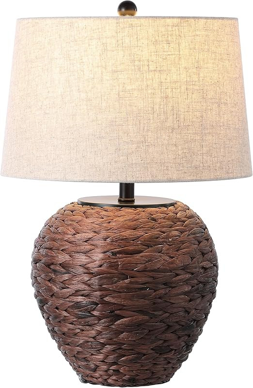 JONATHAN Y JYL6501B Alaro 24.5" Farmhouse Coastal Water Hyacinth Basket LED Table Lamp for Bedroo... | Amazon (US)