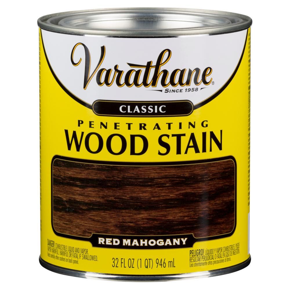 Varathane 1 qt. Red Mahogany Classic Wood Interior Stain-339709 - The Home Depot | The Home Depot