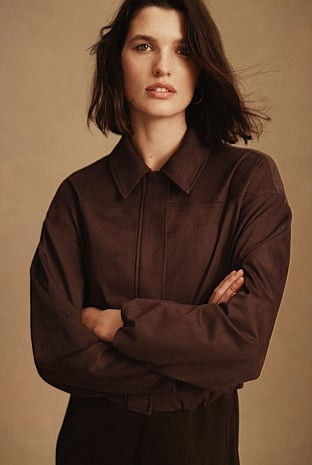 Faux Suede Jacket | Country Road