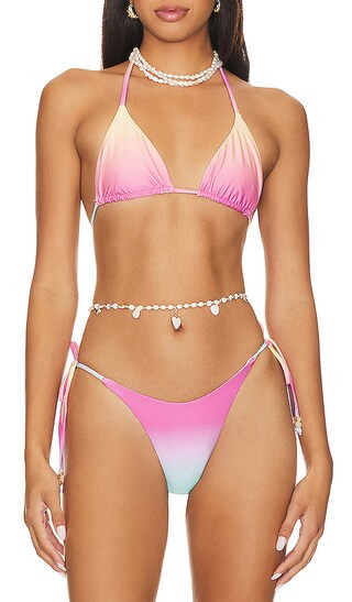 Pendant Belly Chain in Pearl | Revolve Clothing (Global)