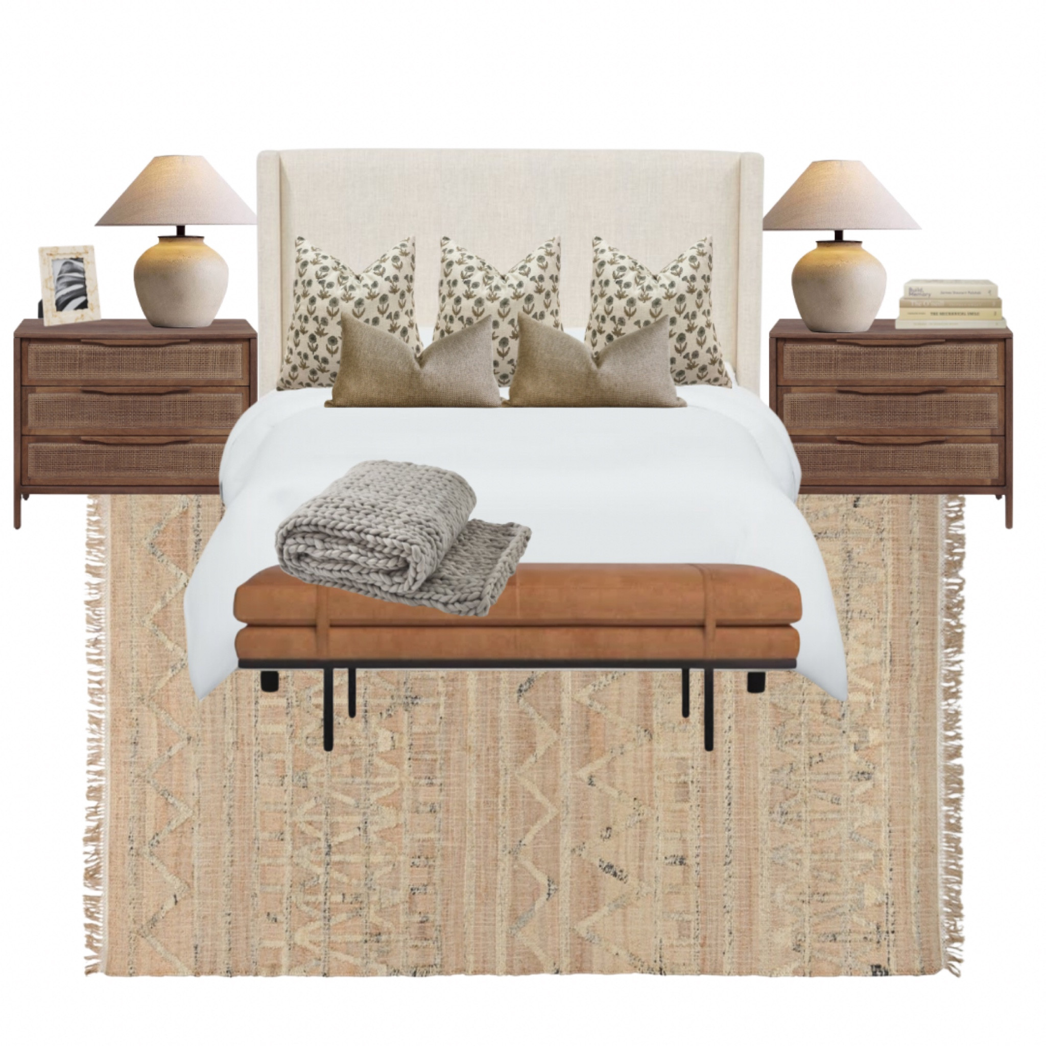•Neutral | Curated | Natural•
Bedroom Inspiration 
>>headboard, throw blanket, table lamps, night stands, pillows<<

#LTKSaleAlert #LTKStyleTip #LTKHome