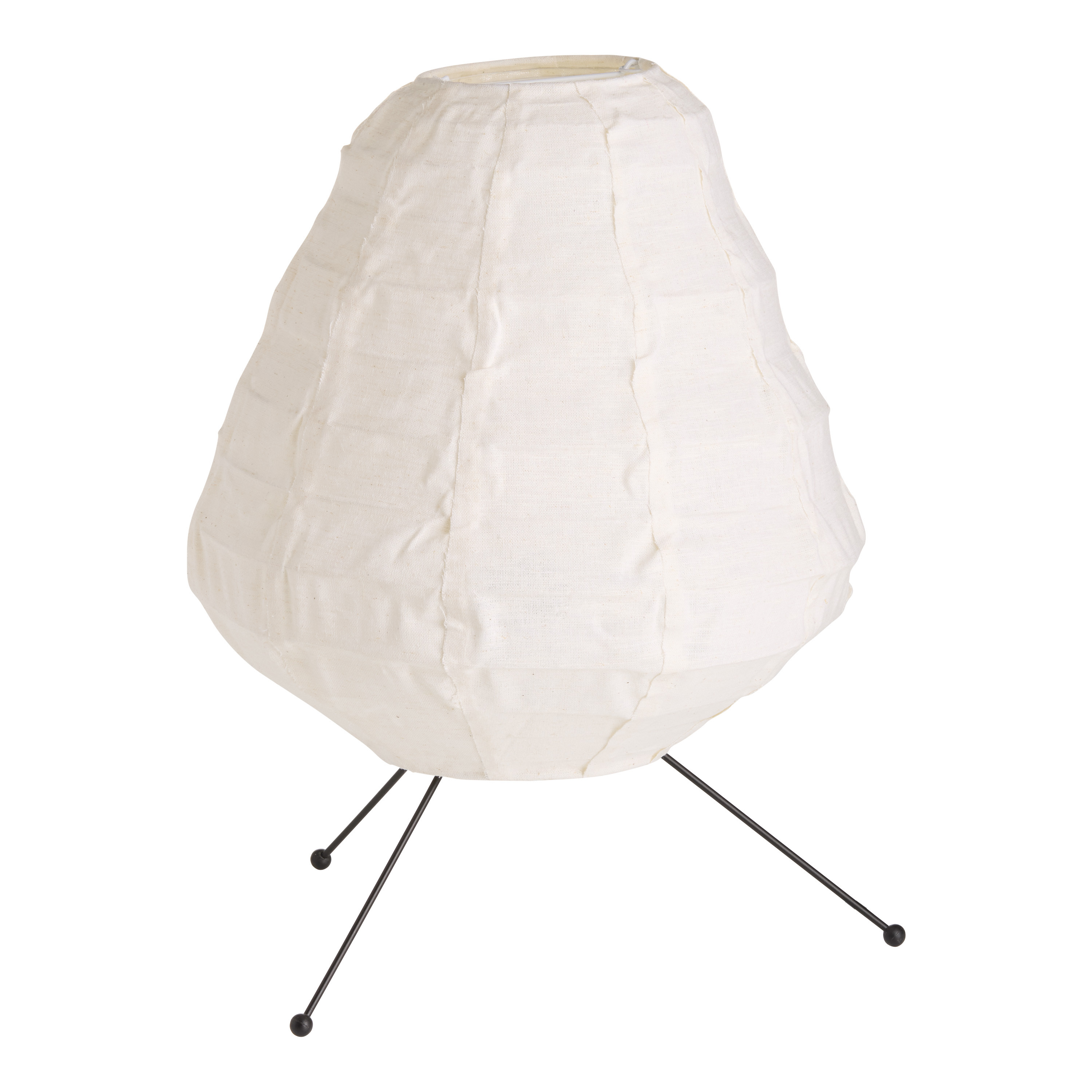 Natural Jute and Black Metal Tripod Ambient Table Lamp | World Market