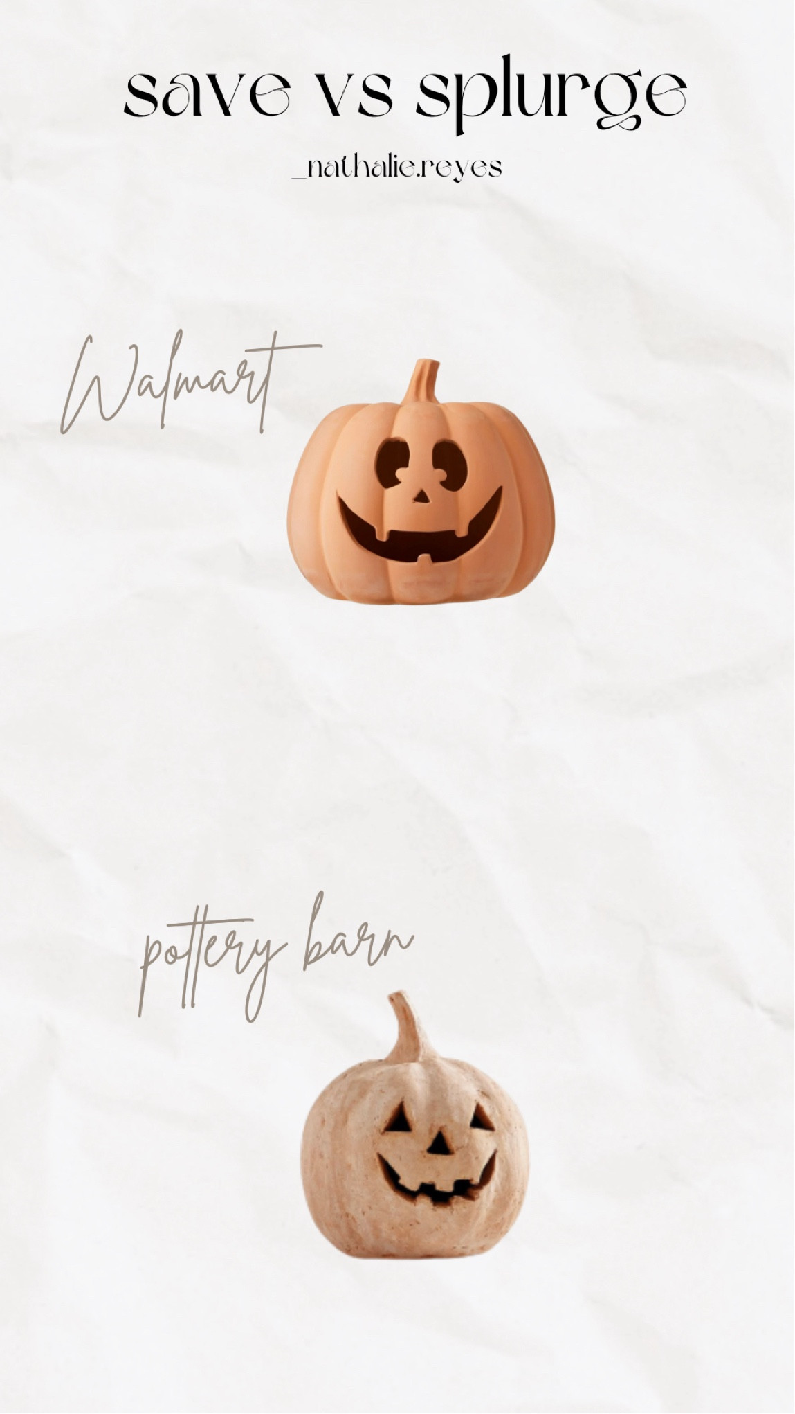 Save vs Splurge 🍂🎃 #walmart vs #potterybarn #pumpkins #falldecor

#LTKHome #LTKSeasonal #LTKFindsUnder50