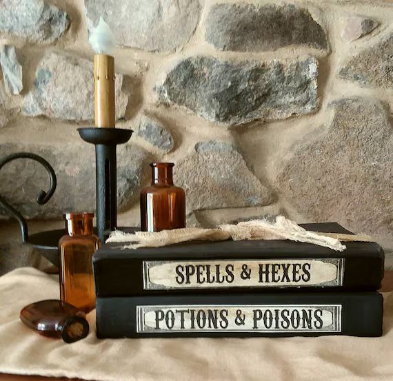 Halloween Spells Potions Poison Book Display Handmade - Etsy | Etsy (US)