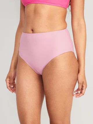 High-Waisted Bikini Swim Bottoms for Women | Old Navy (US)