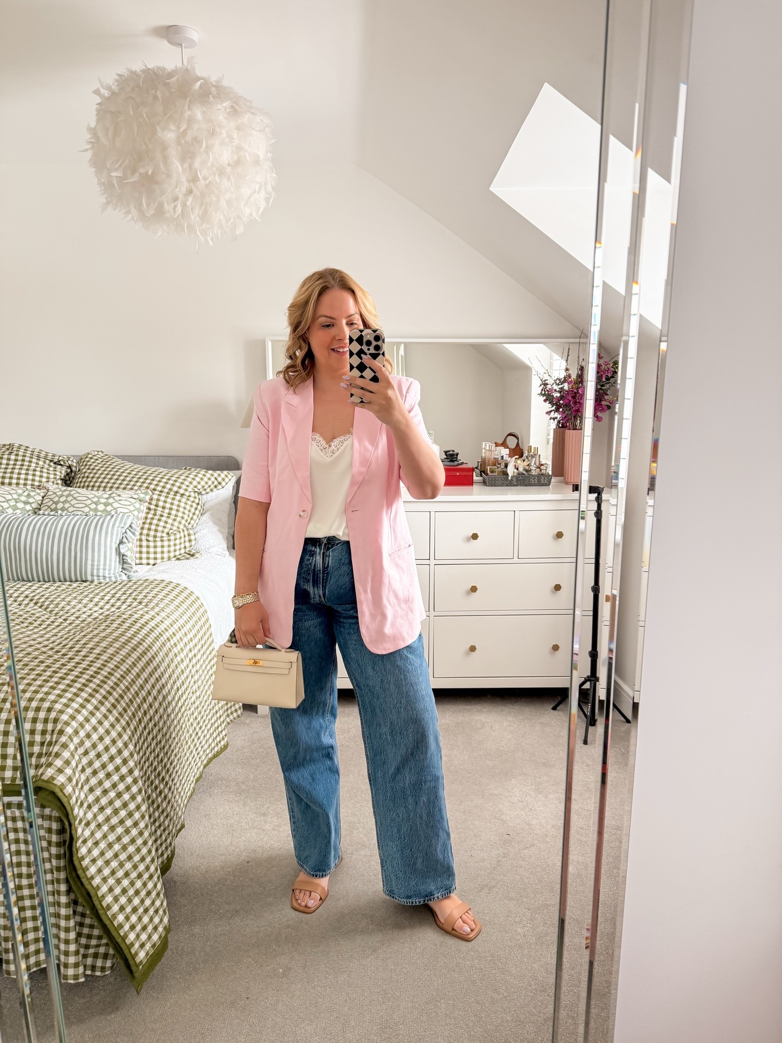 Pink linen blazer, midsize outfit, summer outfit

#LTKsummer #LTKmidsize #LTKjeans