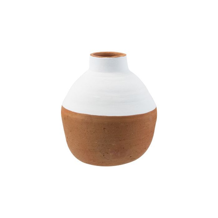 Azi Terracotta Vase White - Foreside Home and Garden | Target