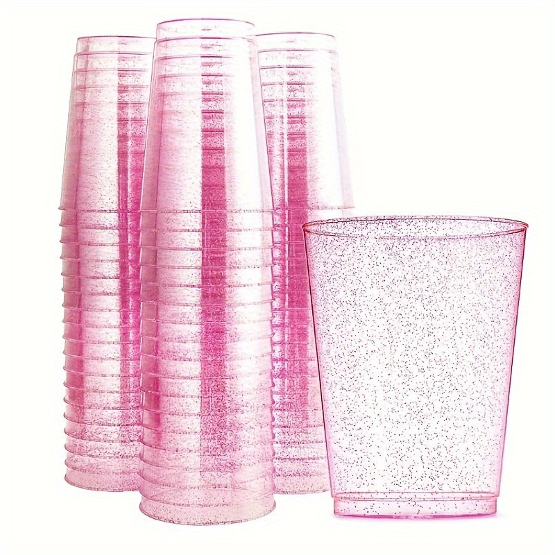 Glittering Plastic Cups Disposable Cups Clear Plastic Cups - Temu | Temu Affiliate Program