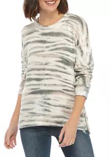 Women's Long Sleeve Tie Dye Terry Sweatshirt | Belk