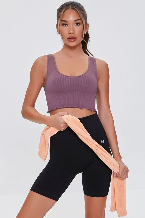 Seamless Lettuce-Edge Sports Bra | Forever 21 (US)