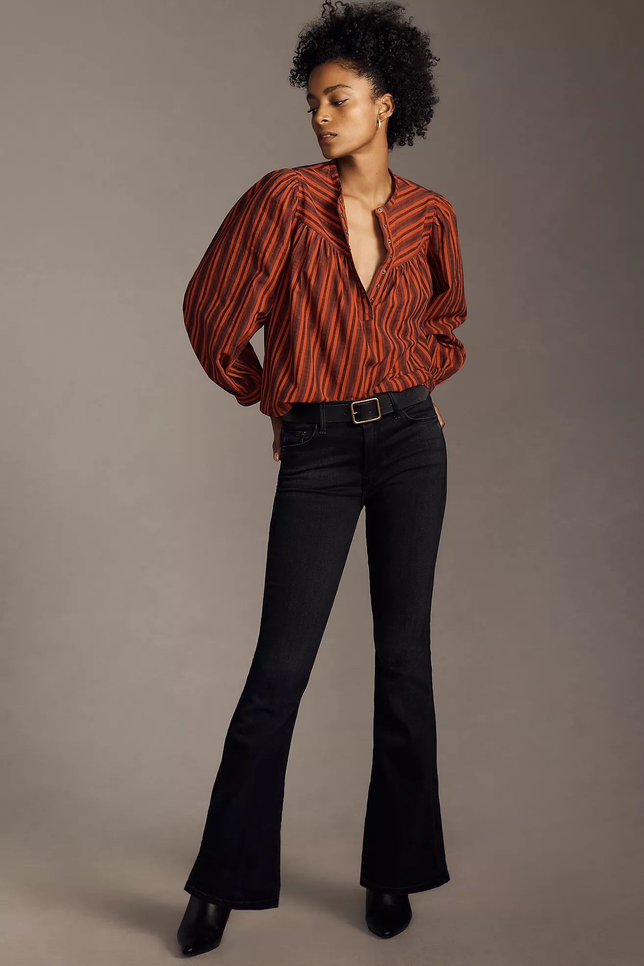MOTHER The Weekender High-Rise Flare Jeans | Anthropologie (US)