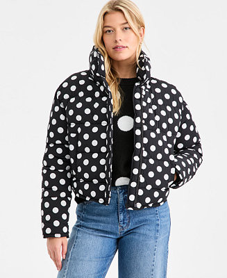Women's Cropped Dot Puffer Jacket, Macy's Exclusive | Macy's