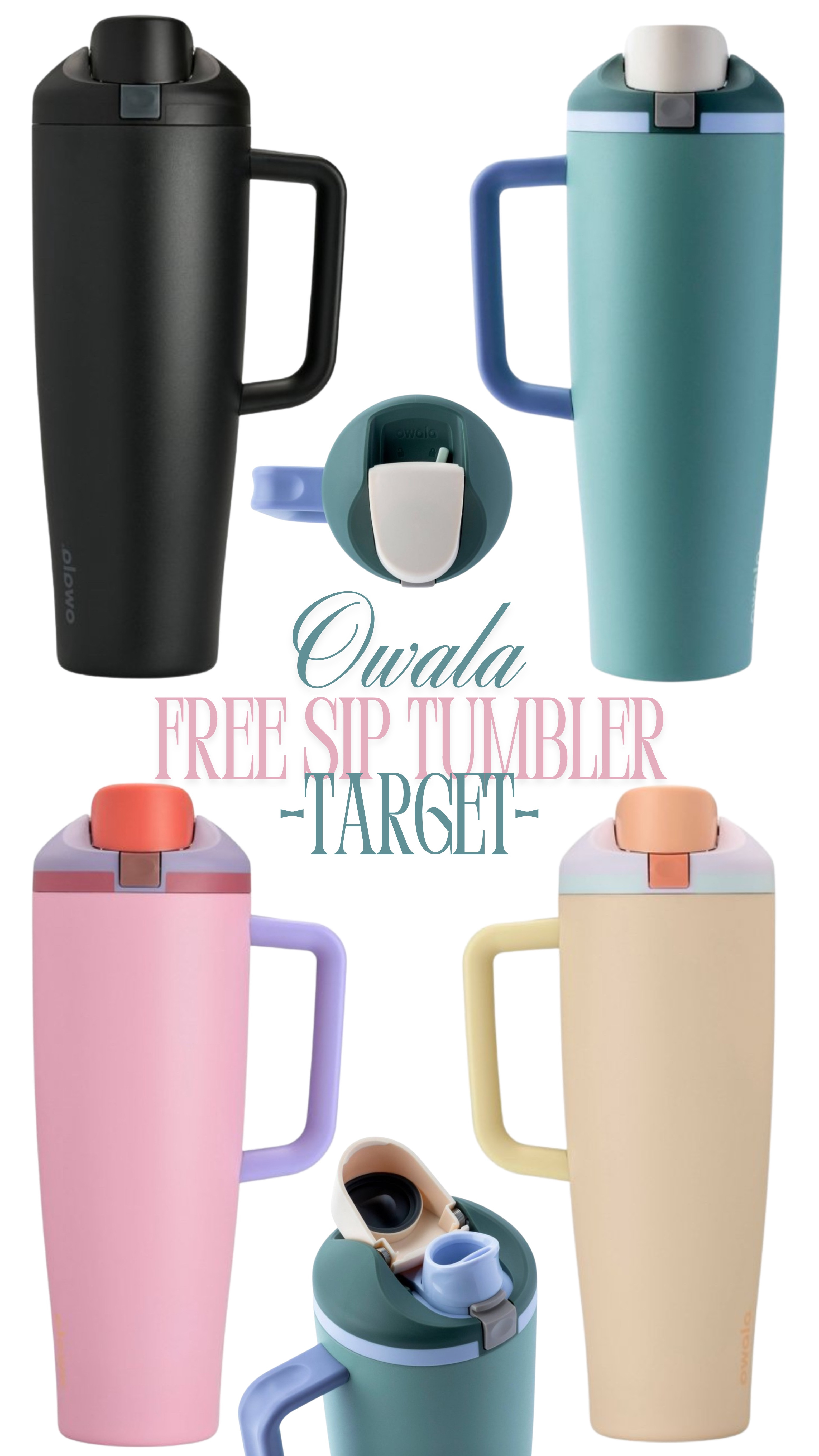 FINALLY!!!! The Owala FreeSip WITH a handle AND fits in cup holder!!!!! 🙌🏼 Plus these color combos are 😍😍 Available at Target + $5 off when you spend $30 right now! 🥳

#owala #tumbler #target 

#LTKWatchNow #LTKActive #LTKSaleAlert