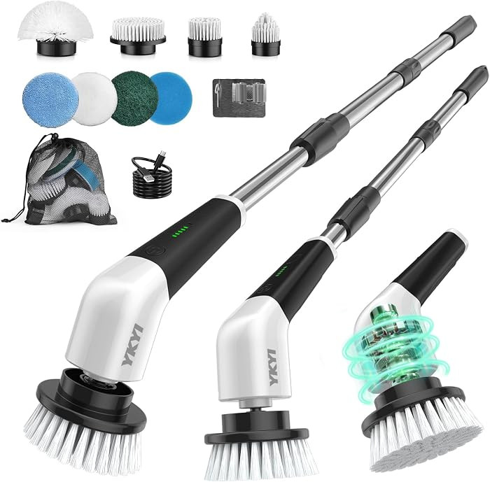 YKYI Electric Spin Scrubber, Cordless Power Cleaning Brush with Long Handle | Amazon (US)