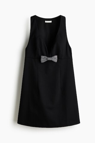 H & M - Bow-Detail Dress - Black | H&M (US + CA)
