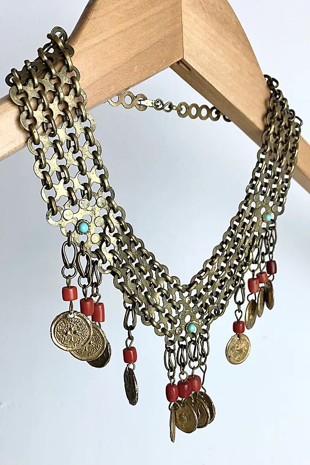 Vintage Coins Choker Necklace Collected by Anna Corinna | Free People (Global - UK&FR Excluded)