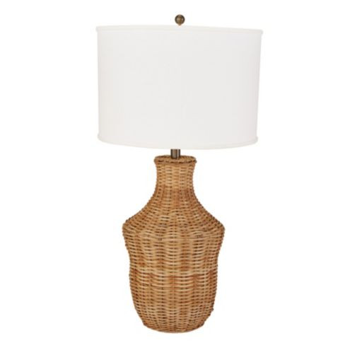 Wilmington Wicker Bottle Table Lamp Base with Drum Shade | Ballard Designs, Inc.
