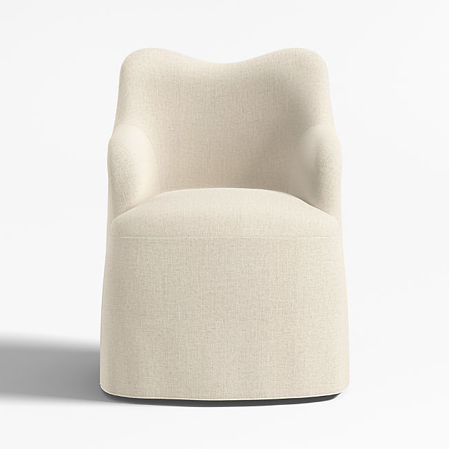 Paloma Upholstered Swivel Dining Chair | Crate & Barrel | Crate & Barrel