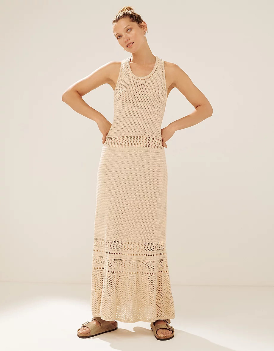 Cotton Crochet Dress | The White Company UK & ROW