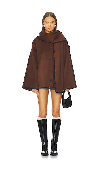 Bailey Jacket in Chocolate & Black | Revolve Clothing (Global)