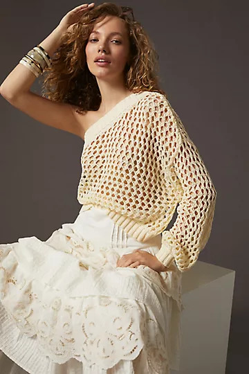 One-Shoulder Crochet Layer | Anthropologie (US)