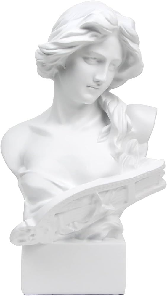 Greek Statue of Musical Goddess, Classic Roman Head Bust Greek Mythology Sculpture for Living Roo... | Amazon (US)