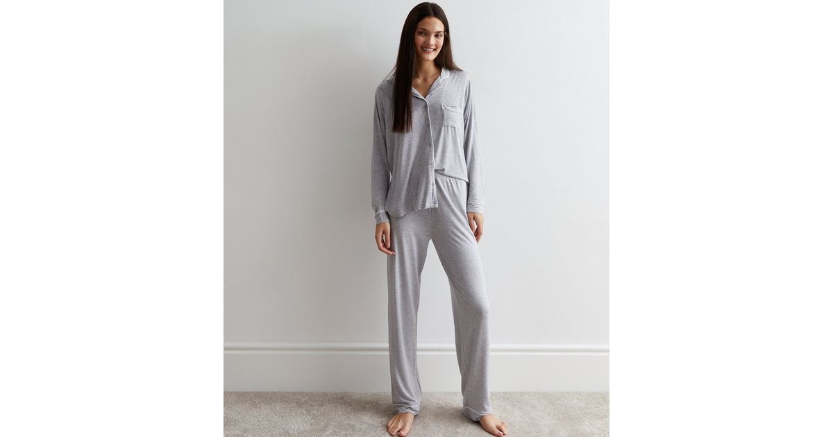 Grey Revere Trouser Pyjama Set
						
						Add to Saved Items
						Remove from Saved Items | New Look (UK)