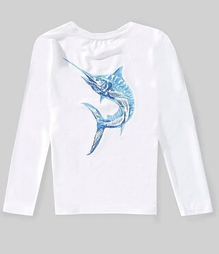 Little Boys Long-Sleeve Swordfish Graphic Rashguard | Dillard's