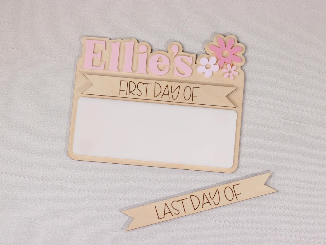 First Day of School Sign Last Day of School Back to School Signs Dry Erase Sign Reusable Sign - E... | Etsy (US)