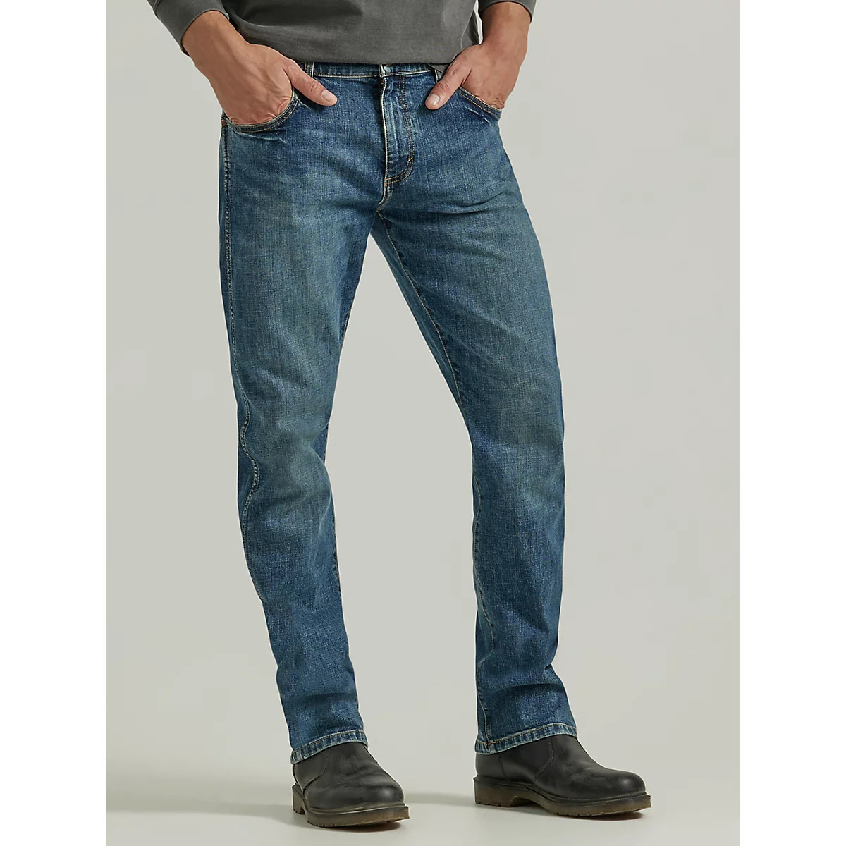 Men's Wrangler® Slim Straight Jean in Medium Tint | Wrangler