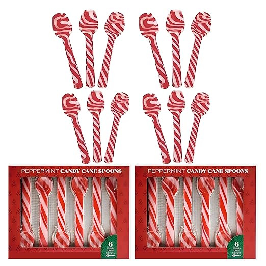 Perfect Stix Christmas Candy Cane Peppermint Spoonz.Edible Stirring Beverage Spoonz. Hot Chocolat... | Amazon (US)