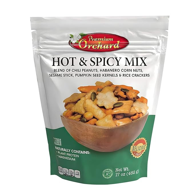 MIXED NUTS Hot & Spicy Mix - Chili Peanuts Habanero Corn Nuts Sesame Sticks Pumpkin Seed Kernels ... | Amazon (US)