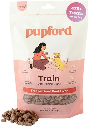 Pupford Freeze Dried Training Treats for Dogs & Puppies, 475+ Three Ingredient Bites (Beef Liver,... | Amazon (US)