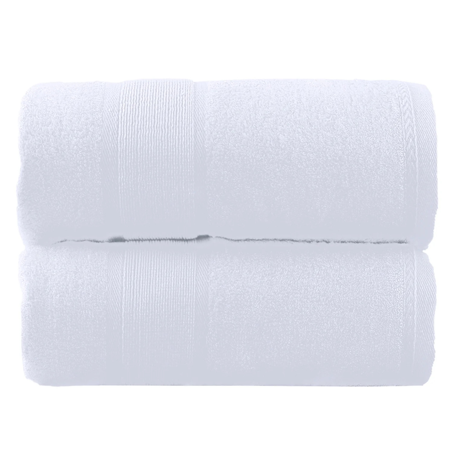 NC Bath Towel Set Cotton Blend Towels 2 Pack (27"x54"), Soft & Absorbent, White | Walmart (US)