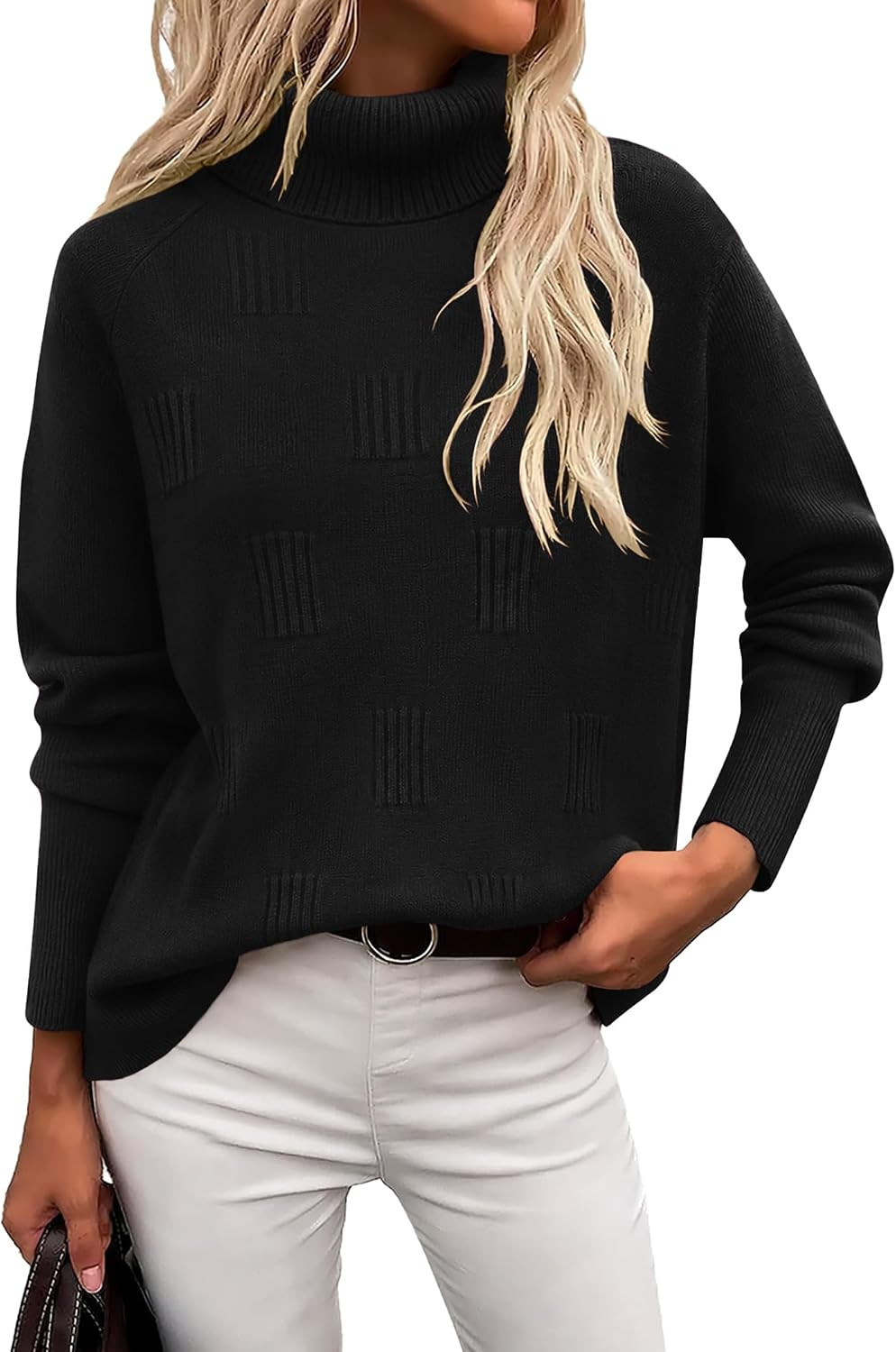 Ekouaer Women's Turtleneck Sweater Long Sleeve 2026 Fall Winter Knitted Top | Amazon (US)