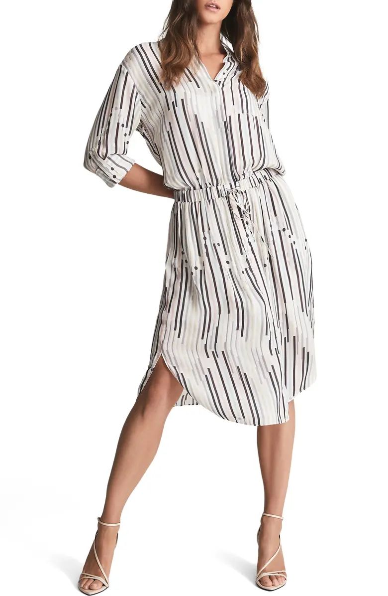 Erika Stripe Long Sleeve Shirtdress | Nordstrom