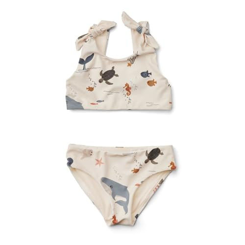 Girls Swimsuit Two Piece Bikini Set Bowknot Swim Top & Bottom Tankini Set Summer Beach Wear Dolphin Whale Bathing Suit | Amazon (US)