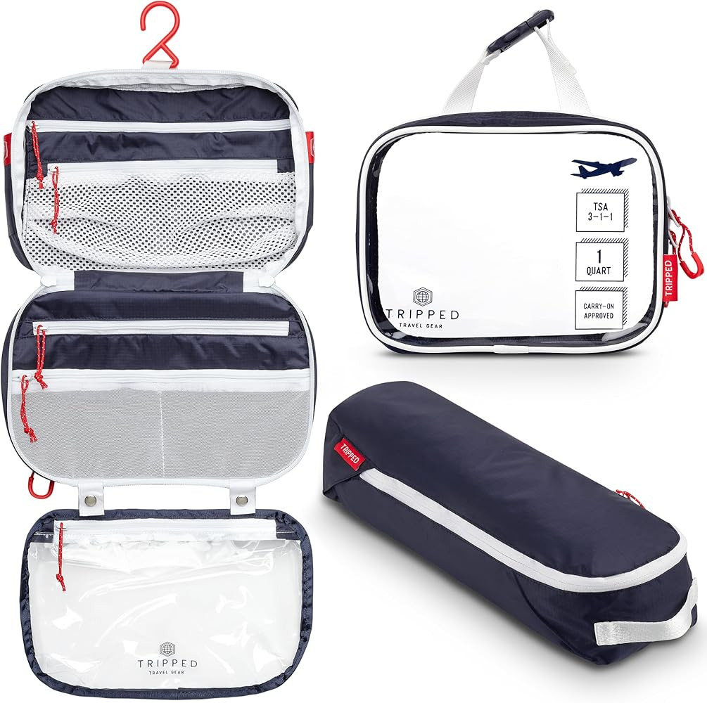 Toiletry Bag Kit Set: Hanging Travel Toiletry Bag + 311 TSA Cosmetic Liquid Bag + Ultralight Acce... | Amazon (US)
